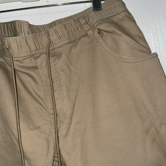 Mossimo Supply Co. Khaki Jogger Pants M Elastic Waistband Drawstring Closure - Picture 5 of 10